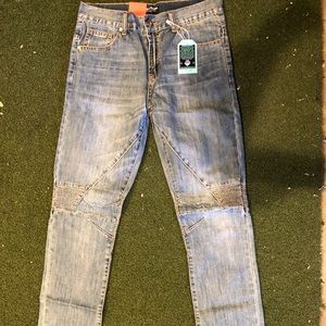 Pink Dolphin Biker Jeans